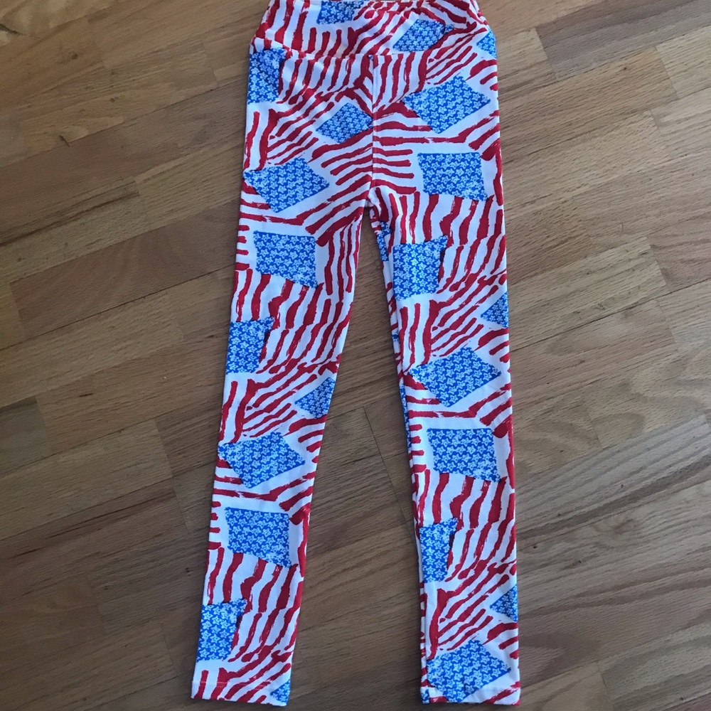 American Flag LulaRoe kids (L/XL) leggings